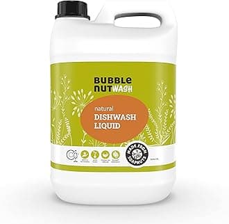 BubbleNut Wash Natural And Organic Dishwash Liquid - Herbal, Soap nuts based, Ecofriendly, Baby safe, Dishwashing liquid 5 Lits