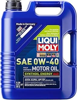 LIQUI MOLY Synthoil Energy A40 SAE 0W-40 | 5 L | Synthesis technology motor oil | SKU: 2050