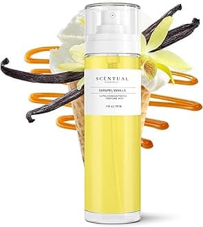 Ultra-Concentrated Hair & Body Perfume Mist, Long Lasting Women's Fragrance, Gourmand Perfumes for Women, Vegan and Cruelty Free (Caramel Vanilla)