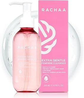 RACHAA Feminine Wash for Women - Gentle Daily Intimate Cleanser for Lightening, Moisturizing, Cleansing with Vitamin C, Tea Tree Oil & Lactic Acid - Sensitive, Hypoallergenic & pH Balance, 6.76 FL.Oz