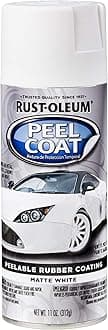 Rust-Oleum 318347 Automotive Peel Spray Coating, 11 oz, Matte White (Pack of 1)