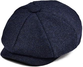 Boys Vintage Newsboy Cap Tweed Flat Beret Cabbie Hat for Kids Toddler Pageboy