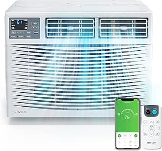 ROVSUN Smart 14000 BTU Window Air Conditioner with WiFi, Energy Saving Window AC Unit with Remote & App Control & Timer Function & Easy Install Kit, for Rooms up to 700 Square Feet, 115V/60Hz, White