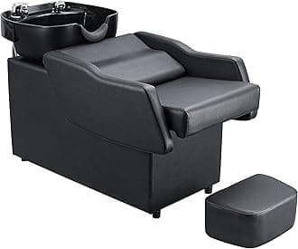 Ainfox Shampoo Barber Backwash Chair, ABS Plastic Shampoo Bowl Sink Chair for Spa Beauty Salon