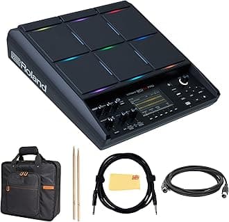 RolandSPD-SX PRO Sampling Pad Bundle with Carrying Case, Drumsticks, MIDI Cable, Instrument Cable, and Austin Bazaar Polishing Cloth