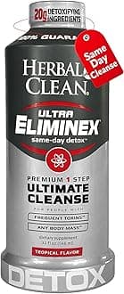 Herbal Clean - Ultra Eliminex, Premium 1 Step Ultimate Cleanse, Same-Day Detox, (Tropical Fruit, 32 fl oz)
