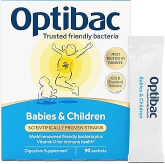 OptiBac For Babies and Children | Natural Dietary Supplement Daily Intake Recommended | Lactobacillus Acidophilus & Bifidobacterium Infantis (Pack of 90 Sachets)
