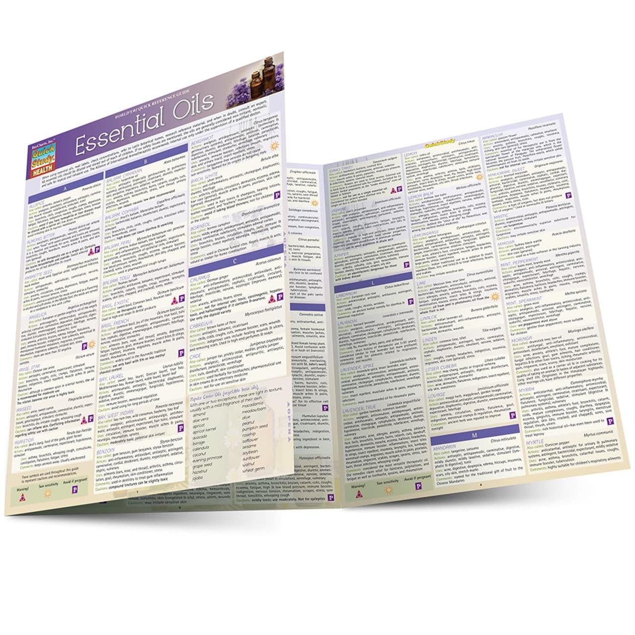 Essential Oils: QuickStudy Laminated Reference Guide