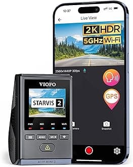 Dash Cam A119 Mini 2, STARVIS 2 Sensor, 2K 60fps/HDR 30fps Voice Control Car Dash Camera with 5GHz Wi-Fi GPS, Night Vision 2.0, 24H Parking Mode, Supercapacitor, Support 512GB Max