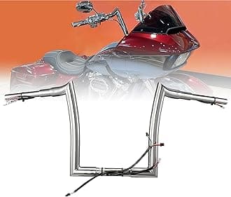 TIGERSGATE Chrome PREWIRED 1.5" Fat Ape Hanger Handlebar 14" Rise Compatible With 16-23 Harley Road Glide & Road Glide Special & Road Glide Custom