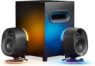 Arena 7 RGB Illuminated 2.1 Gaming Speakers with Powerful Bass, Subwoofer, and Bluetooth - For PC, PlayStation, Mobile