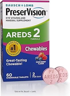 PreserVision AREDS 2 Eye Vitamins, #1 Eye Doctor Recommended Brand, Chewable ...