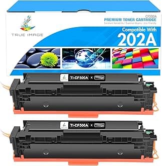 Compatible Toner Cartridge Replacement for HP 202A CF500A 202X CF500X Color Laserjet Pro MFP M281fdw M281cdw M254dw M254nw M281fdn M280nw M254 M281 202 Toner Ink Printer (Black, 2-Pack)