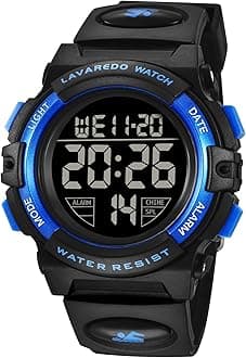 - Kids Watch,Boys Watch for 3-15 Year Old Boys,Digital Sport Outdoor Multifunctional Chronograph LED 50 M Waterproof Alarm Calendar Analog Watch for Children with Silicone Band,Kids Gift