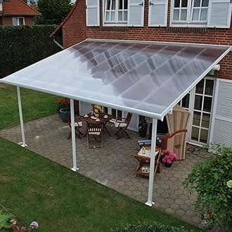 Polycarbonate Roofing Sheet,Clear Acrylic Plastic Sheet,Daylighting Panel,Roofing Cladding,UV Protection Rainproof Roof Cover,for Greenhouses,Sheds,Carports,Huts,Kennels (1.22x1m)