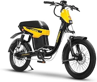 Motovolt URBN Electric Bike | 105 Km Range (Pedal Assist) | Standard Long Range | Removable Li-Ion Battery | BLDC Motor (Mustard Yellow)