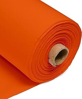 100% Cotton Fabric 60 Inch 150cm Wide 150GSM Material for Sewing, Dressmaking, Quilting, Curtain Linings, Pillowcases & Totes Fabric by The Half Metre by Discount Fabrics LTD(Orange, 1m)