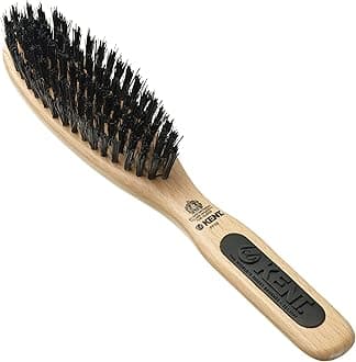 Kent PF05 Perfect For Smoothing Hairbrush - Narrow Oval Bristle & Nylon Brush for Short to Medium Length Hair