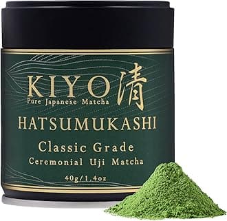 Classic Grade Hatsumukashi Ceremonial Uji Matcha - Pure Japanese First Harvest Ceremonial Grade Matcha Green Tea Powder from Uji, Japan (40g/1.41oz)