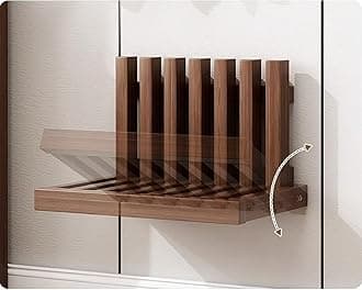 RuPS Modern Household Solid Wooden Wall Mounted Folding Entrance Door Stool for Shoe-changeing, Shower Chair for Bathroom, Bedroom, Balcony, Meeting Room and Office Entrance Stool.