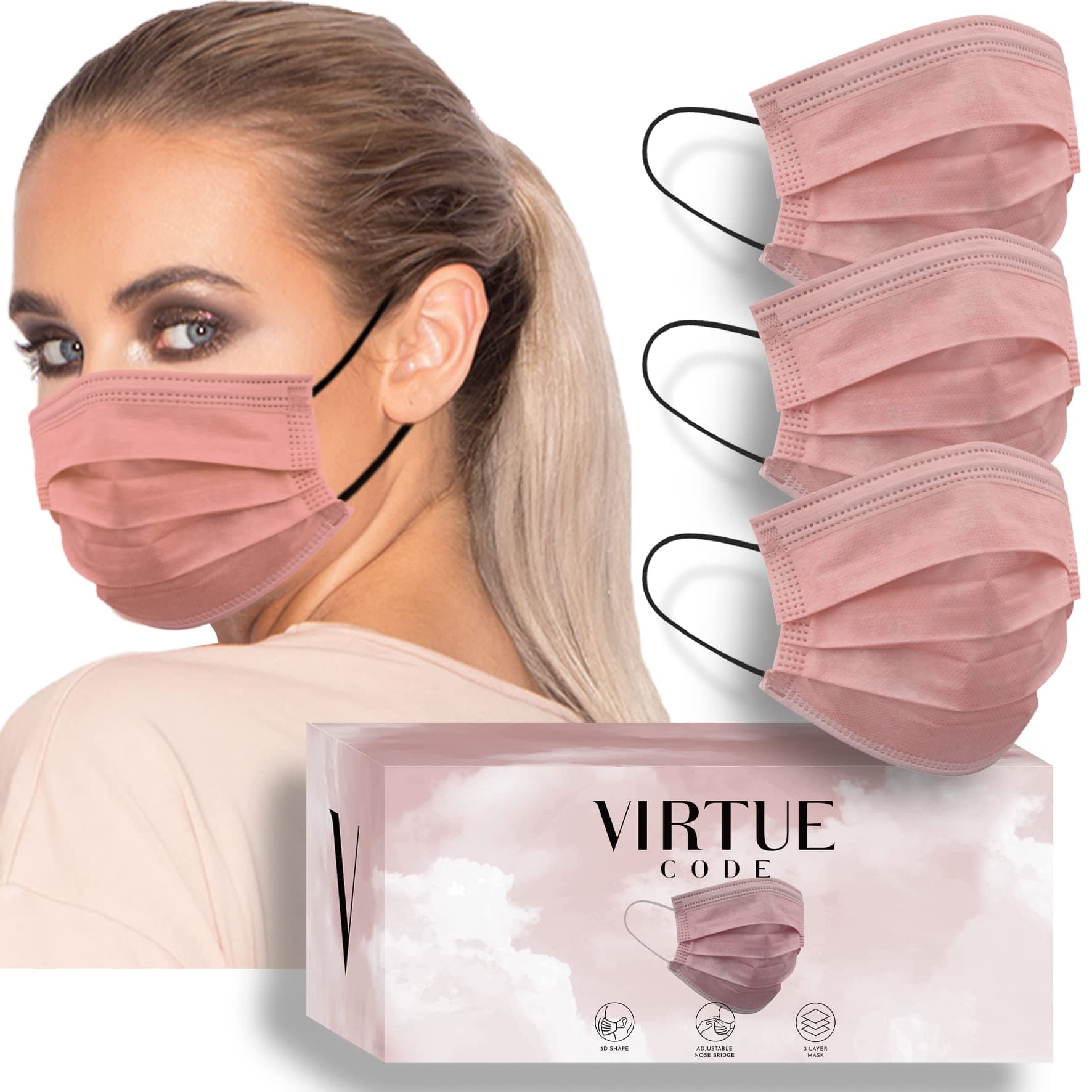 VIRTUE CODE Priority Face Masks - Disposable Face Masks