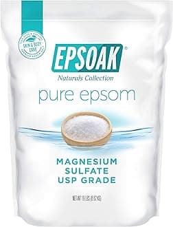 Epsom Salt 19 lb. Magnesium Sulfate USP. Resealable Epsom Salt Bag Unscented, Made in The USA, Cruelty-Free Certified