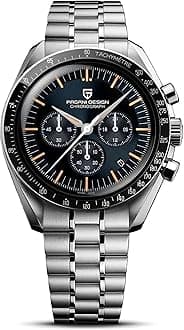 Pagani Design 1701 Watches for Men, Chronograph, VK63 Japanese Quartz Movement, Stainless Steel Bracelet, Water Resistant to 330 Feet（100m）, Sapphire Glass Sports Watch for Men.