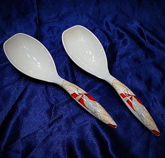Vemlonscreative hub GENERIC Long Handled Sarving Spoon Melamine, Tableware, Set of 3 Piece