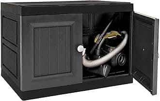 Multi-Purpose Plastic Storage Unit, Bench,Cupboard, Large Compartment Cabinet, In Modern Grey