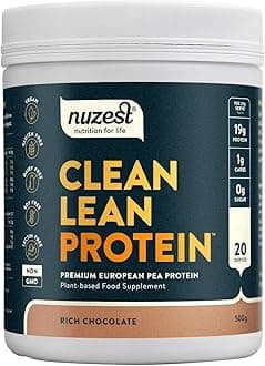 Vegan Protein Powders by Nuzest - Clean Lean Protein - Rich Chocolate - Plant Based Pea Protein Shake - Low Calorie & Low Carb - Gluten Free - Dairy Free - 500g (20 Servings)