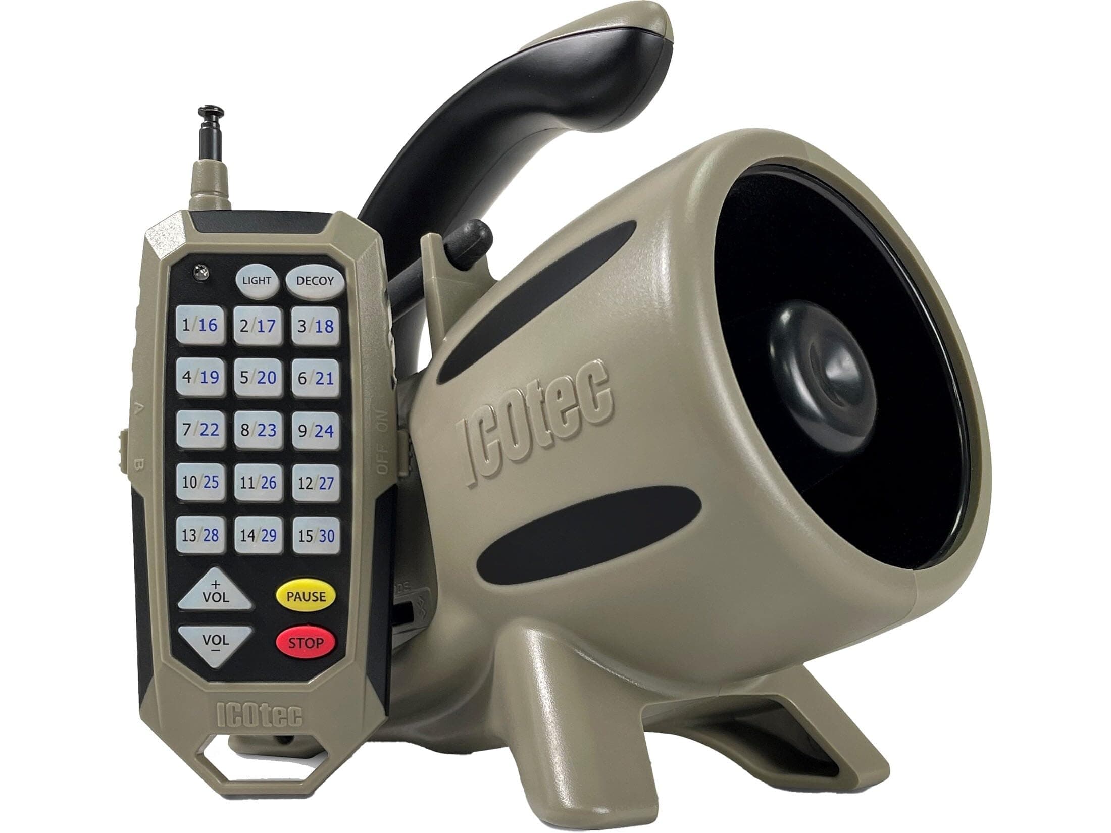 Icotec 350+ Electronic Predator Call - Includes Programmable SD Card - Coyote Hunting, Fox Hunting, Raccoon Hunting and More