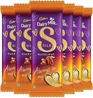 Cadbury Dairy Milk Silk Hazelnut Valentine's Gift Pack Chocolate Bars, 54 g (Pack of 6)