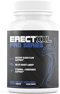 Erect XXL Pro Series | Male EnIargement Pills to Assist Growth & Performance | Pills for Men Fast Acting Blood Flow, Desire & Circulation | L-Arginine, Maca, Tribulus, Longjack + 16 More - 60 Tabs