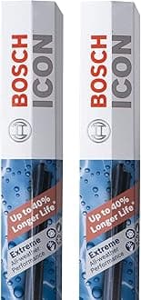 Bosch ICON Wiper Blades 22A17A (Set of 2) Fits Chevrolet: 10-05 Cobalt, Nissan: 06-03 Sentra, Pontiac: 10-07 G5, Toyota: 19 Yaris +More, Up to 40% Longer Life, Frustration Free Packaging
