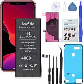 Upgraded Battery for iPhone 11, High Capacity Replacement iPhone 11 Battery A2111 A2221 A2223 with Professional Repair Tools Kit
