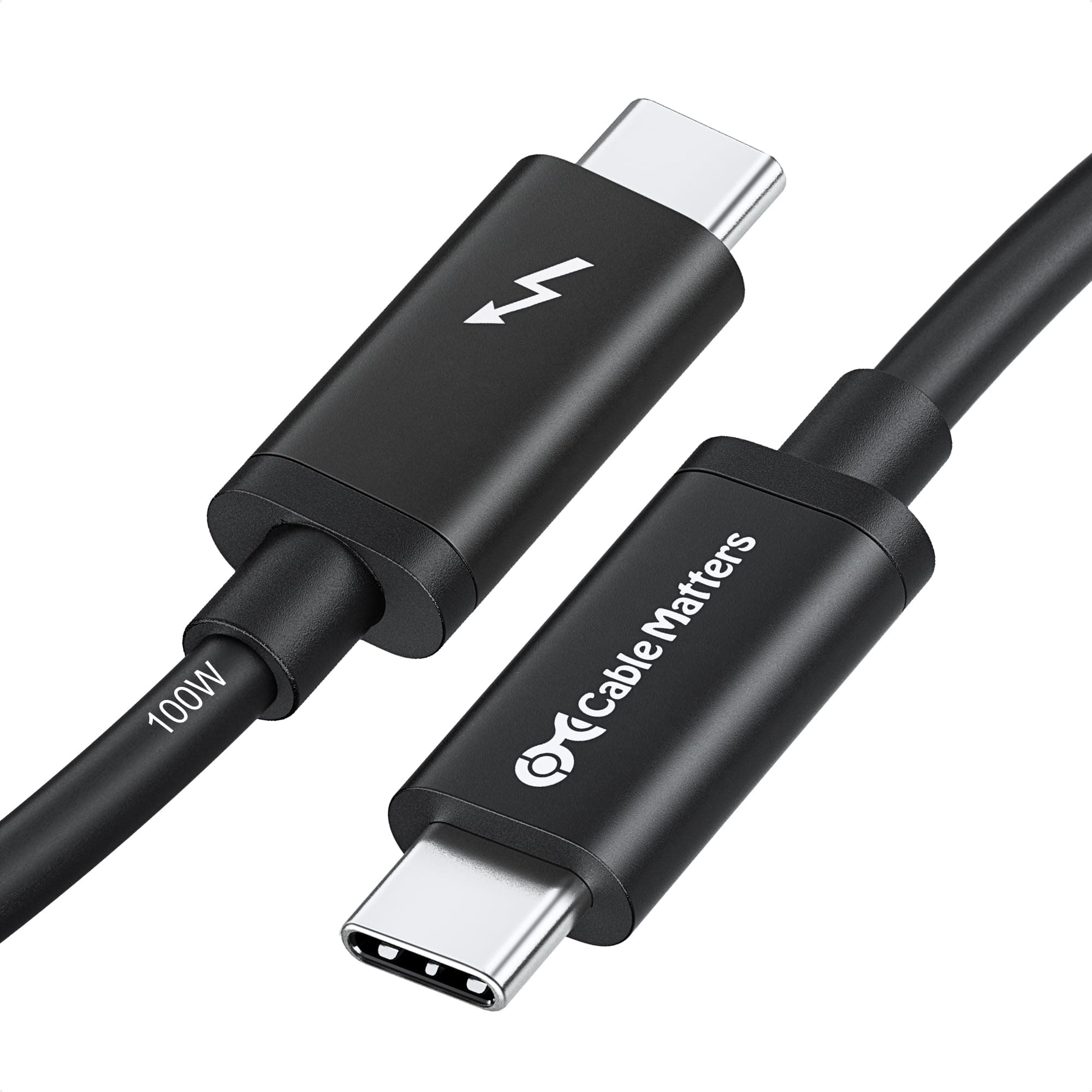 Cable Matters [Intel Certified 20G Thunderbolt 3 Cable (USB C Thunderbolt Cable) in Black 2m Supporting 8K@30Hz / 4K@120Hz, 100W Charging