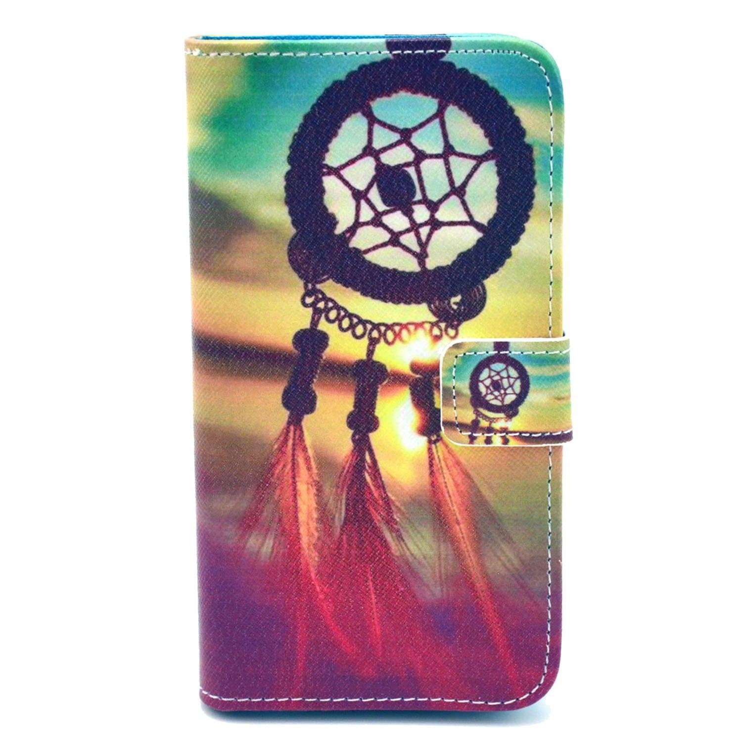 For Samsung Note4 Case;Wind Chimes Pattern Premium Pu Leather Wallet Flip Protective Skin Case with Magnetic Closure for Samsung Note4 (Wind Chimes)