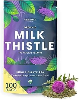 Organic Milk Thistle Tea-100 Tea Bags | Organic Herbal Tea From Single Origin | Eco-Friendly Tea Bags | Non-GMO Caffeine Free Tea With Zero Sugar | Cederberg Tea Company
