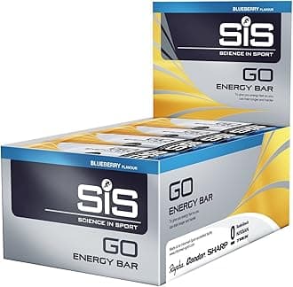 Science In Sport GO Energy Bar | 26g Carbohydrates | 4.5g Protein | Easily Digestible | High Carb Snack | Blueberry Flavour | 30 Pack