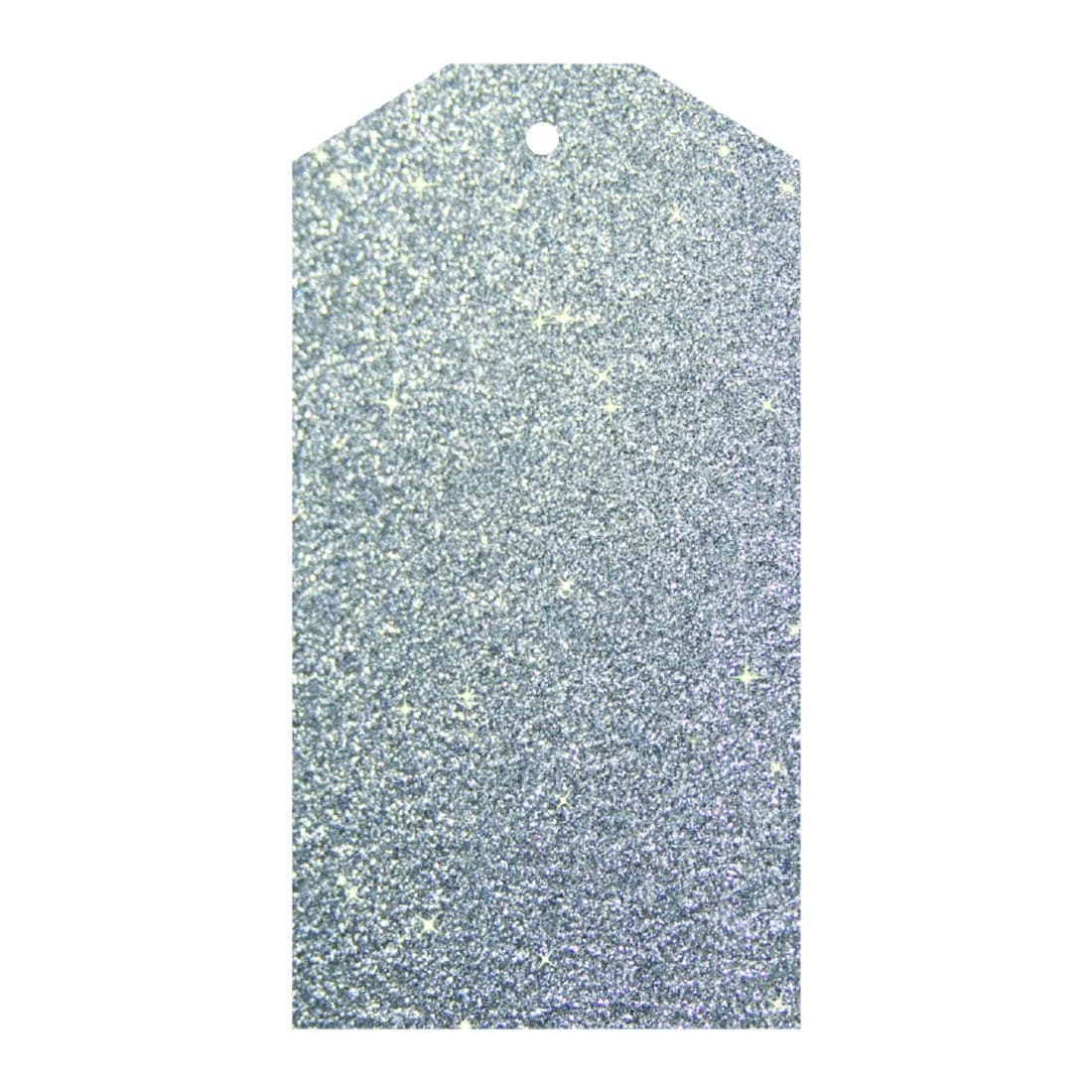 Andaz Press Classic Gift Tags, Solid, Blank, Printed Silver Glitter, 12-Pack