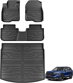 Floor Mats for Honda CRV CR-V 2023-2026 (Include Gas & Hybrid), All Weather TPE Protection Floor Liners Accessories, 1st & 2nd Row & Cargo Liner