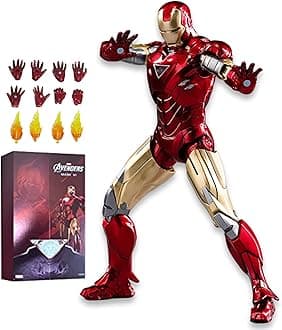 MK6 Ironman Action Figure-7 Inch Deluxe Painting Exquisite Collection Mark Model Gift(MK VI)