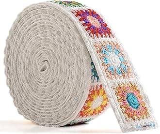 Cotton Webbing 1.5 Inch 2 Inch - Heavy Webbing Strap for Bags, Arts and Crafts, High Density Webbing Jacquard Embroidery Style