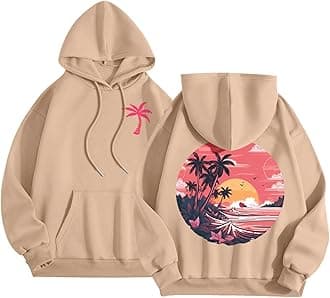 Pink Puff Graphic Hoodies for Teen Girls Kids Womens Cute Letter Print Casual Preppy Sweatshirts Oversized Long Sleeve Y2K Streetwear Tops Pullover