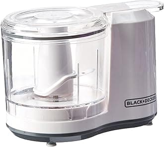 BLACK+DECKER HC150W 1.5-Cup Electric Food Chopper, White, 1.5_cup