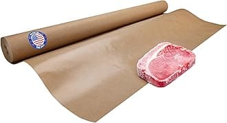 Brown Freezer Paper Roll 36" x 1800" (150 feet) - USA-made Freezer Paper for Meat & Fish - Plastic-Coated Brown Freezer Wrap for Food Freezing by IDL Packaging