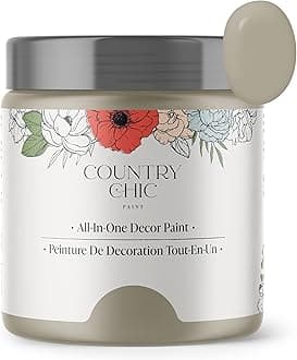 Country Chic All-in-One Chalk Paint for Furniture, Cabinets, Home Decor, Eco-Friendly, Matte Finish, Built-In Primer & Top Coat for Wood, Metal - Soiree (Beige Taupe) - 4 oz (118 ml)