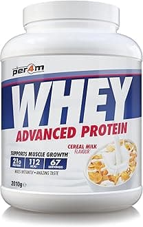 Per4m Whey Protein Powder | High Protein Shake for Muscle Growth & Recovery | Low Sugar Gym Supplement | Sports Nutrition Drink + Amino Acids (2010g, Cereal Milk)