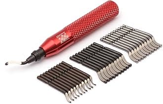 AFA Tooling - Deburring Tool Kit with 31 HSS Blades (11 BS1010, 10 BK3010, 10 BS1018) For Multi Use Application | Edge Burr Removal for Copper Pipes, 3D Printing Plastics, Resin Art, and Metal Work