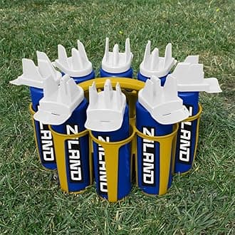 Hybrid Water Bottle Set- (8 x 1 Litre Bottles 1 x Carrier)(Blue/White - Yellow Carrier)